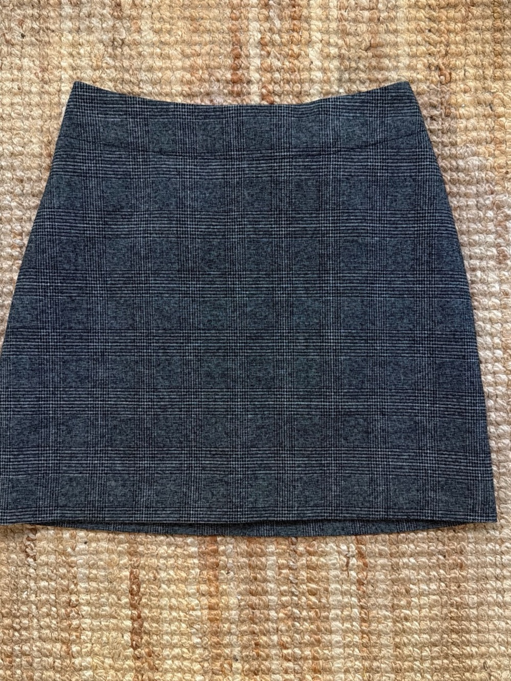 Classic Gray Plaid Pencil Skirt
